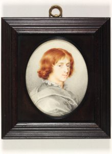 Ein junger Gentleman, traditionell identifiziert als Isaac Oliver der Jüngere, der Sohn des Malers (Aquarell auf Pergament)