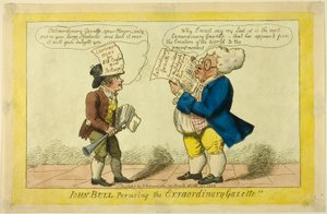 John Bull liest die außergewöhnliche Gazette