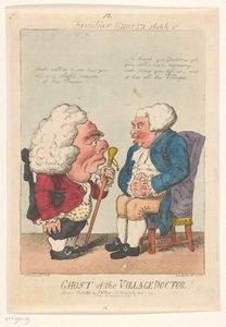 Spottdarstellung des Dorfarztes, 1799 von Isaac Cruikshank
