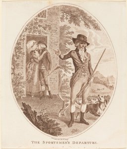 Die Abreise der Jäger von Isaac Cruikshank