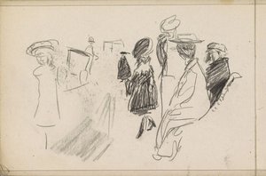 Figuren, möglicherweise in einem Park von Isaac Israels