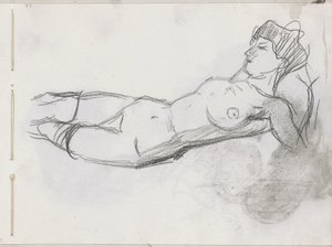 Liegender weiblicher Akt von Isaac Israels