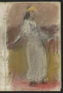 Stehende Frau in orientalischer Kleidung