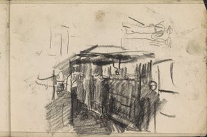 Straßenszene bei Nacht von Isaac Israels