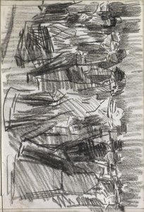 Frauen und Männer auf der Straße von Isaac Israels