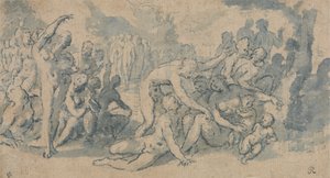 Klassische Studie mit zahlreichen nackten Figuren