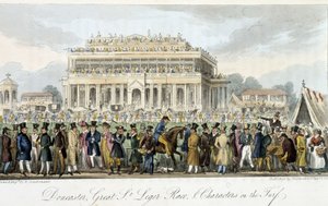 Le prix Saint Léger à Doncaster (die Rennen) - in „The english spy“ von Charles Molloy Westmacott, ill. von Robert Cruikshank, London von Isaac Robert Cruikshank