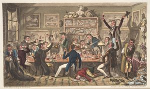 Oxford-Transporte, oder Universitäts-Exilanten, aus The English Spy, veröffentlicht London, 1824