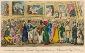 Ein gut ausgegebener Schilling: Tom und Jerry auf der Ausstellung der Bilder in der Royal Academy von Isaac, Robert and George Cruikshank