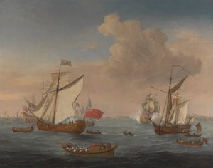 Schiffe in der Themsemündung bei Sheerness
