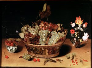 Stillleben mit Blumen und Früchten Gemälde von Isaac Soreau (1604-1644) 17. Jahrhundert Turin, Galleria Sabauda