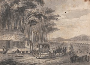 Amerikanischer Bühnenwagen von Isaac Weld