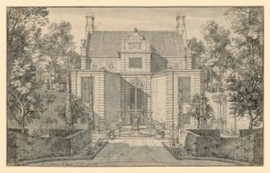 Gartenansicht eines vornehmen holländischen Hauses von Isaac de Moucheron