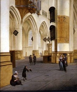 Ansicht des südlichen Seitenschiffs der Kirche St. Bavo, Haarlem