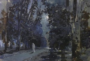 Die Schatten. Mondnacht, 1880er von Isaak Ilyich Levitan