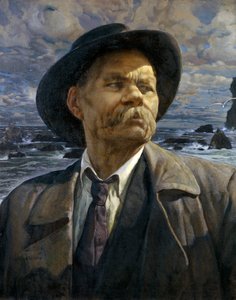 Porträt des Autors Maxim Gorki, 1936 von Isaak Israilevich Brodsky