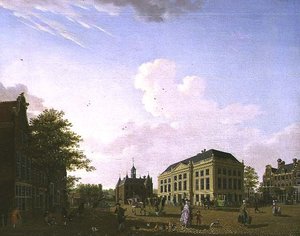 Ein Blick auf den Leidseplein in Amsterdam, 1778 von Isaac Ouwater