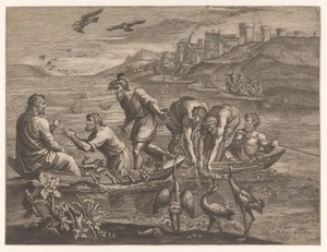 Wunderbarer Fischfang von Isaak Saal