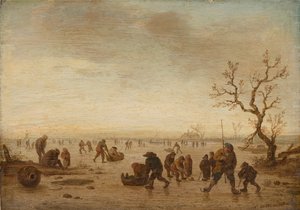 Schlittschuhläufer auf dem Eis, ca. 1642-45
