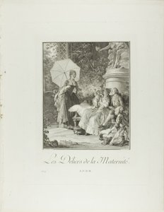 Die Freuden der Mutterschaft, aus Monument du Costume Physique et Moral de la fin du Dix-huitième siècle von Isidore Stanislas Helman