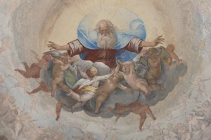 Gott und Amoretten (Detail) von Isidoro Bianchi