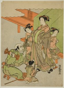 Betteln um Almosen von Isoda Koryusai