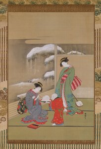 Augen auf einem Schneehase malen von Isoda Koryusai