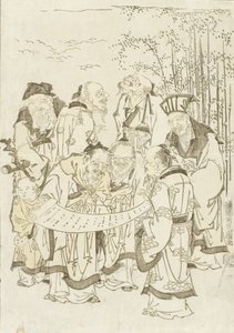 Sieben Weise des Bambushains von Isoda Koryusai