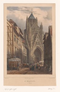 Blick auf die Kirche Saint-Maclou in Rouen von Isodore Laurent Deroy