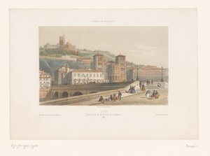 Blick auf die Pont Tilsitt und die Kathedrale Saint-Jean in Lyon