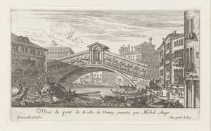 Blick auf die Rialtobrücke und den Canal Grande, Venedig