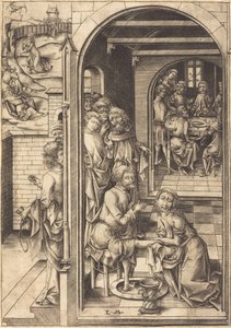 Christus wäscht die Füße der Apostel
