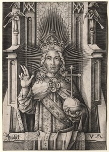 Christus der Erlöser Salvator Mundi von Israhel van Meckenem