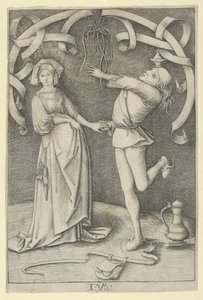 Der Narr und die Dame von Israhel van Meckenem