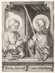 Die zwölf Apostel an gotischen Fenstern: St. Matthias und St. Judas Thaddäus