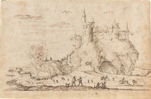 Burg unter Belagerung von Israël Silvestre