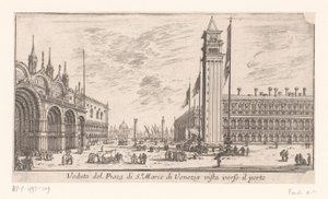 Ansicht des Markusplatzes in Venedig von Israël Silvestre