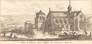 Ansicht der Abtei Saint Michel de Tonnerre von Israël Silvestre