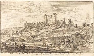 Ansicht des Turms von Grignon von Israël Silvestre