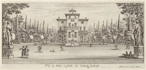 Ansicht des Palastes und Gartens des Kardinals Ludovise von Israël Silvestre