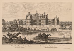 Ansicht des Schlosses Chambord, von der Eingangsseite von Israël Silvestre