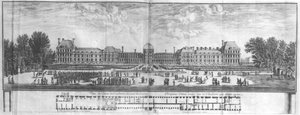 Ansicht des Palais des Tuileries von den Gärten aus (Stich) von Israël Silvestre the Younger