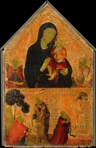 Madonna mit Kind und den Heiligen Michael und Johannes dem Täufer (Detail) von Italian