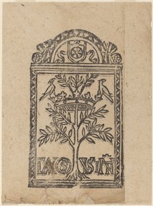Baum mit Krone und zwei Vögeln von Italian 16th Century