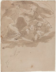 Gottvater mit Engeln von Italian 17th Century