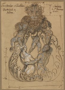 Türklopfer mit Triton, Nereide und Putti von Italian 17th or 18th Century