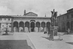 Florenz, Chiesa della SS Annunziata (s/w Foto) von Italian Photographer