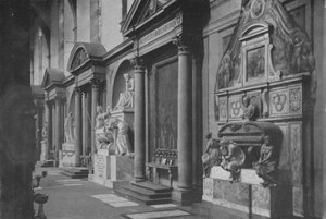 Florenz, Kirche von S. Croce, Denkmäler des rechten Kirchenschiffs