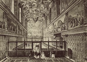Sixtinische Kapelle, erbaut im XV. Jahrhundert von J. de Dolci
