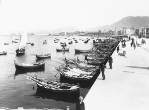 Der Hafen von Palermo, Sizilien, um 1920 von Italian Photographer